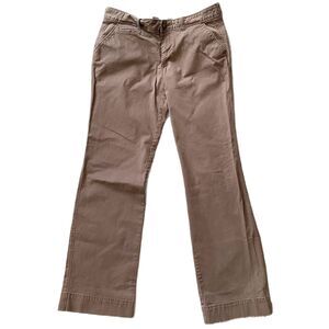 Y2K Old Navy Low Rise Boot Cut Chinos Women 6 Pants Stretch Preppy Trouser Brown